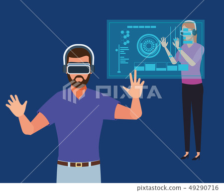 Virtual reality technology - Stock Illustration [49290716] - PIXTA