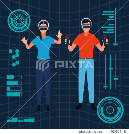Virtual Reality technology - Stock Illustration [49290848] - PIXTA