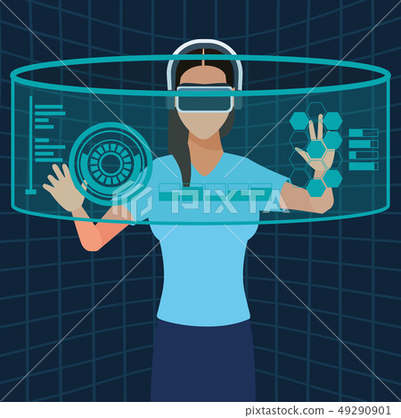 Virtual reality technology - Stock Illustration [49290901] - PIXTA