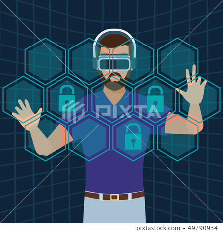 Virtual reality technology - Stock Illustration [49290934] - PIXTA