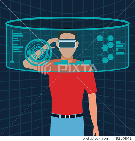 Virtual reality technology - Stock Illustration [49290941] - PIXTA