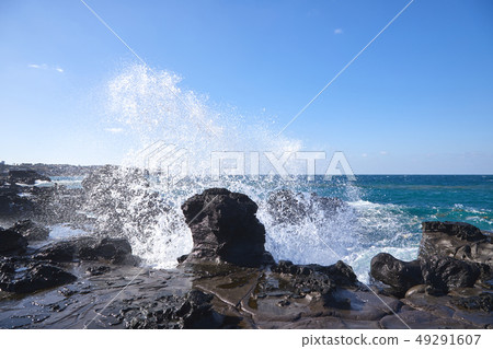 Rough waves, granite, rocks, Rough waves, granite, rocks, 49291607