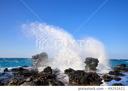 Rough waves, granite, rocks, Rough waves, granite, rocks, 49291611