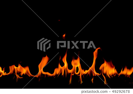 fire flames on abstract black background fire flames on abstract black background 49292678