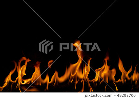 fire flames on abstract black background fire flames on abstract black background 49292706