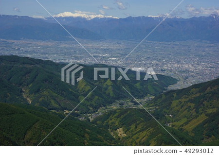 Matsumoto City and Norikuradake from Migahara Ogasa 49293012