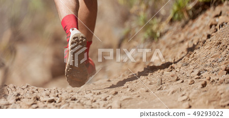Trail running action Trail running action 49293022