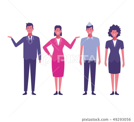 Set of mall staff Set of mall staff 49293056