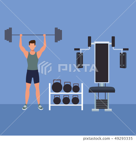 fitness man doing exercise fitness man doing exercise 49293335