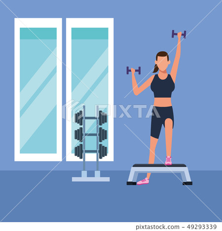 fitness woman doing exercise 49293339