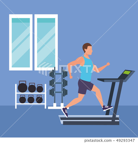 fitness man doing exercise 49293347