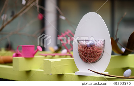 Easter decorations on the street of France Easter decorations on the street of France 49293570