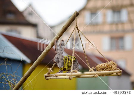 Easter decorations on the street of France Easter decorations on the street of France 49293578