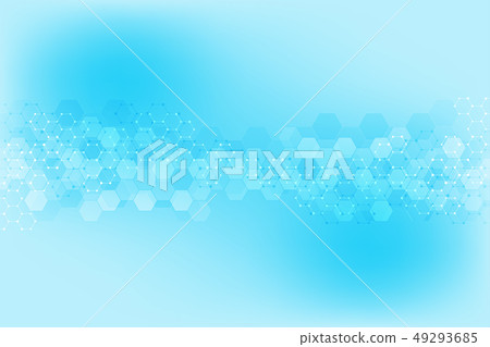 Abstract background of science and innovation technology. Technical background with hexagons pattern Abstract background of science and innovation technology. Technical background with hexagons pattern 49293685