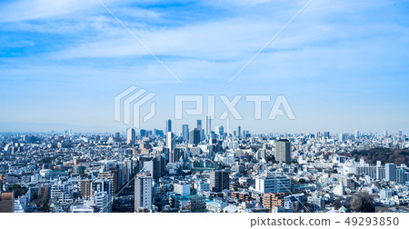 A high-rise building in Tokyo Ikebukuro and the cityscape around Bunkyo and Toshima Wards 49293850
