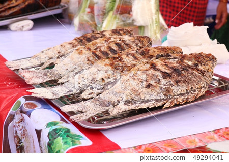 Fish grilled salt at street food 49294041
