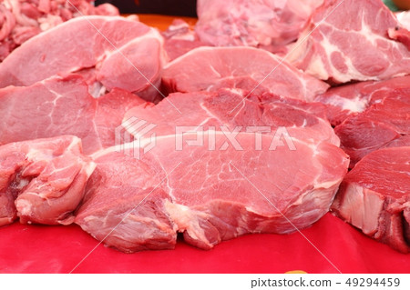 fresh pork meat in market fresh pork meat in market 49294459