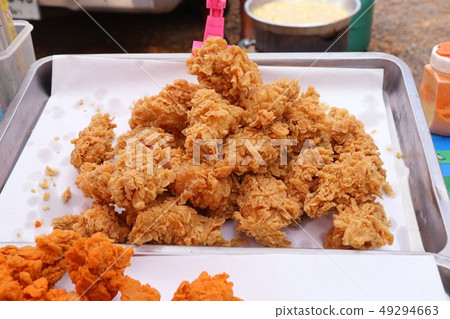 Fried chicken at street food 49294663