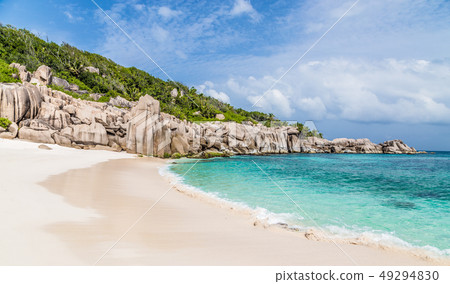 Anse Marron beach on La Digue Seychelles 49294830