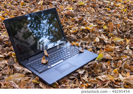 Thrown out a broken laptop in a landfill 49295454