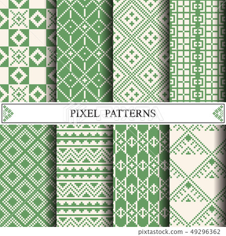 Thai pixel pattern for making fabric textile or Thai pixel pattern for making fabric textile or 49296362