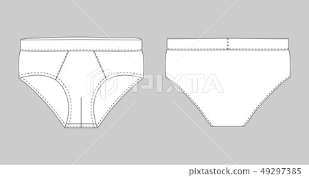 mens brief drawing