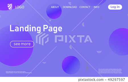 Landing page. Geometric background. Landing page. Geometric background. 49297597