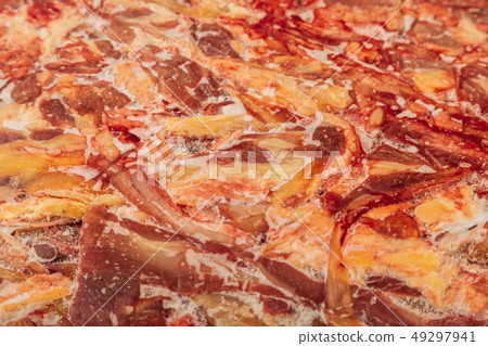 Background of fresh juicy beef, beef meat texture. 49297941