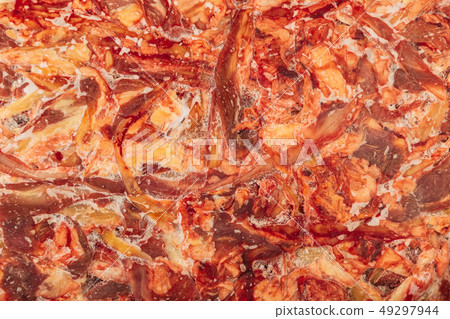 Background of fresh juicy beef, beef meat texture. 49297944