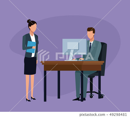 Business colleagues discuss work 49298481