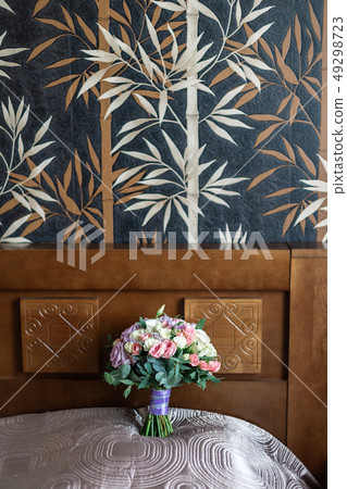 Very beautiful fresh wedding bouquet of flowers. Very beautiful fresh wedding bouquet of flowers. 49298723