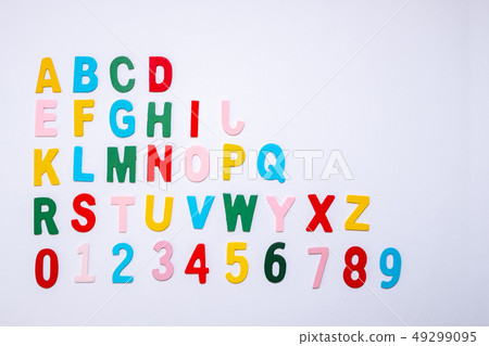 Detailed letters on a pure white background Detailed letters on a pure white background 49299095