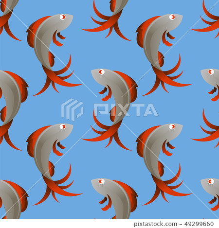 Fresh Sea Fish Seamless Pattern Fresh Sea Fish Seamless Pattern 49299660