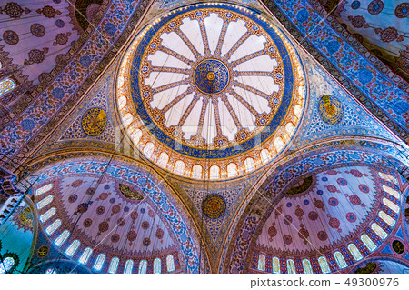 Interior of the Sultanahmet Mosque in Istanbul, 49300976
