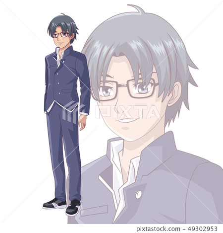Young man manga cartoon Young man manga cartoon 49302953