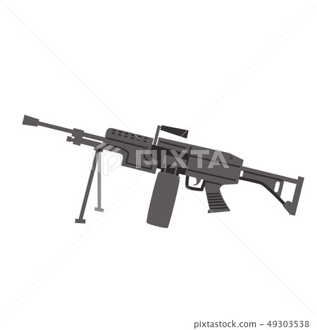 Machine gun illustration 49303538