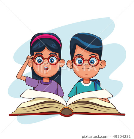 Kids and books cartoons Kids and books cartoons 49304221