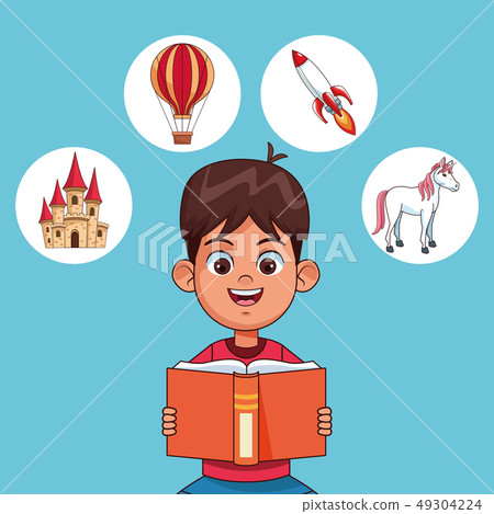 Kids reading fairy tales Kids reading fairy tales 49304224