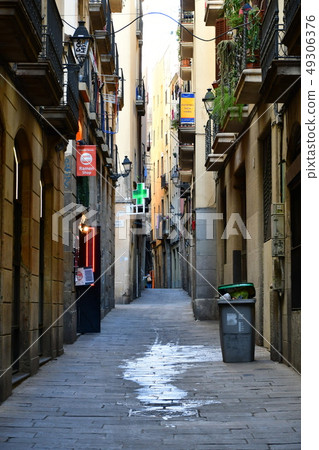 Barcelona, the streets of the Gothic Quarter Barcelona, the streets of the Gothic Quarter 49306376