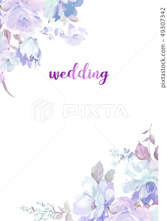 Elegant rose peony flower illustration 49307342