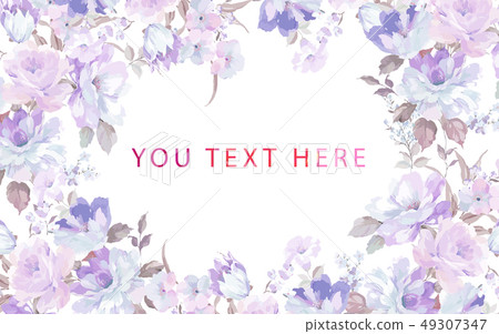 Elegant rose peony flower illustration 49307347