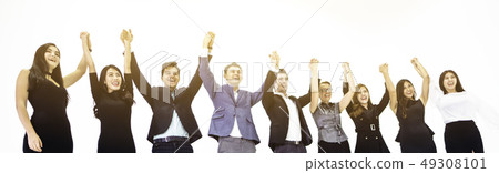 Team work concept with group of businessman and Team work concept with group of businessman and 49308101