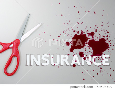 scissor with injured blood and insurance  49308509