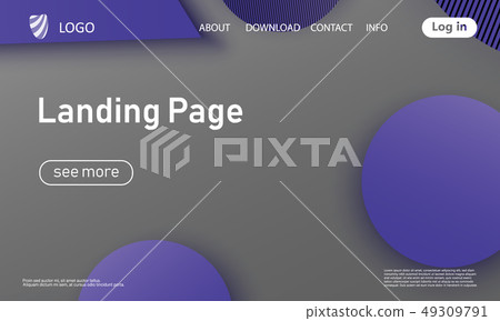 Website landing page. Material design. 49309791