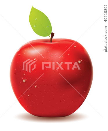 Fresh red apple 49310892