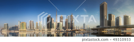 Cityscape of Dubai and panoramic view of Business bay, UAE Cityscape of Dubai and panoramic view of Business bay, UAE 49310933