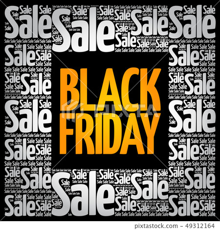 Black Friday Sale word cloud collage 49312164