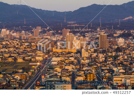 Aichi Prefecture Seto City Owaraki Asahi City Evening view Sky Word Asahi Observation Room Aichi Prefecture Seto City Owaraki Asahi City Evening view Sky Word Asahi Observation Room 49312257