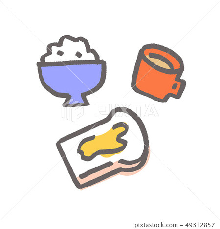 Rice and bread 49312857