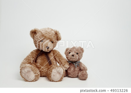 Teddy bear set on white background 49313226